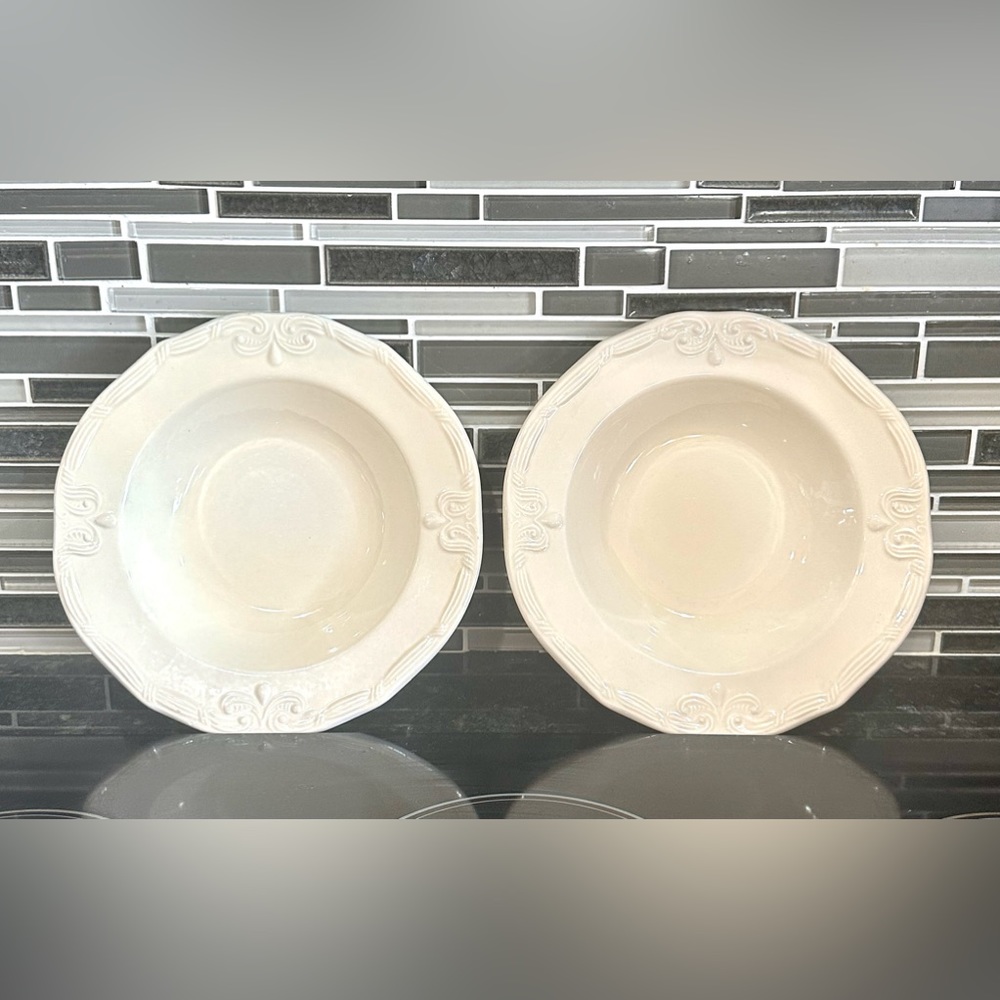 Pier 1 Cream Decorative Bowls